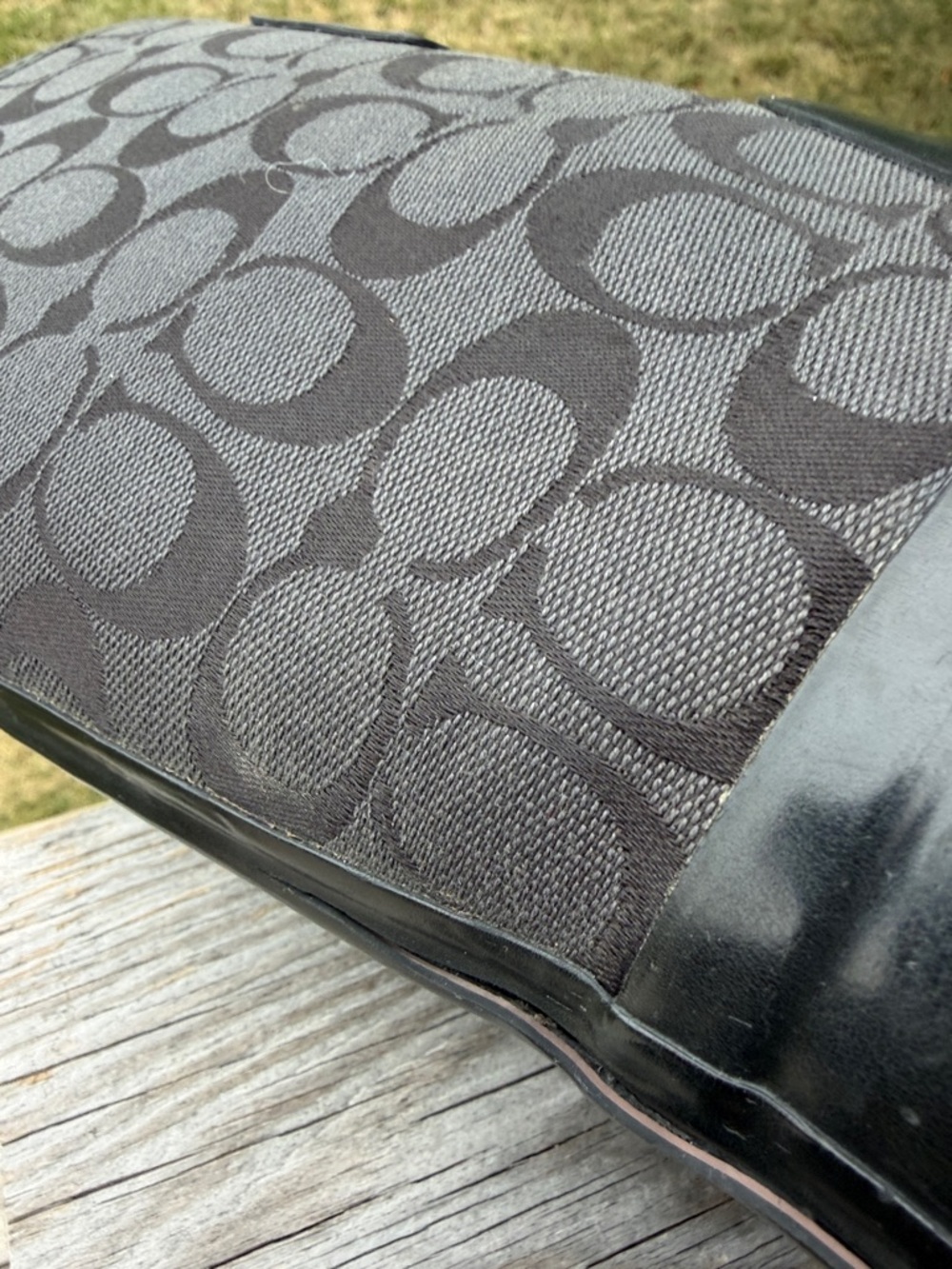 Coach Black Logo-Print Tall Rain Boots - Picture 8 of 13